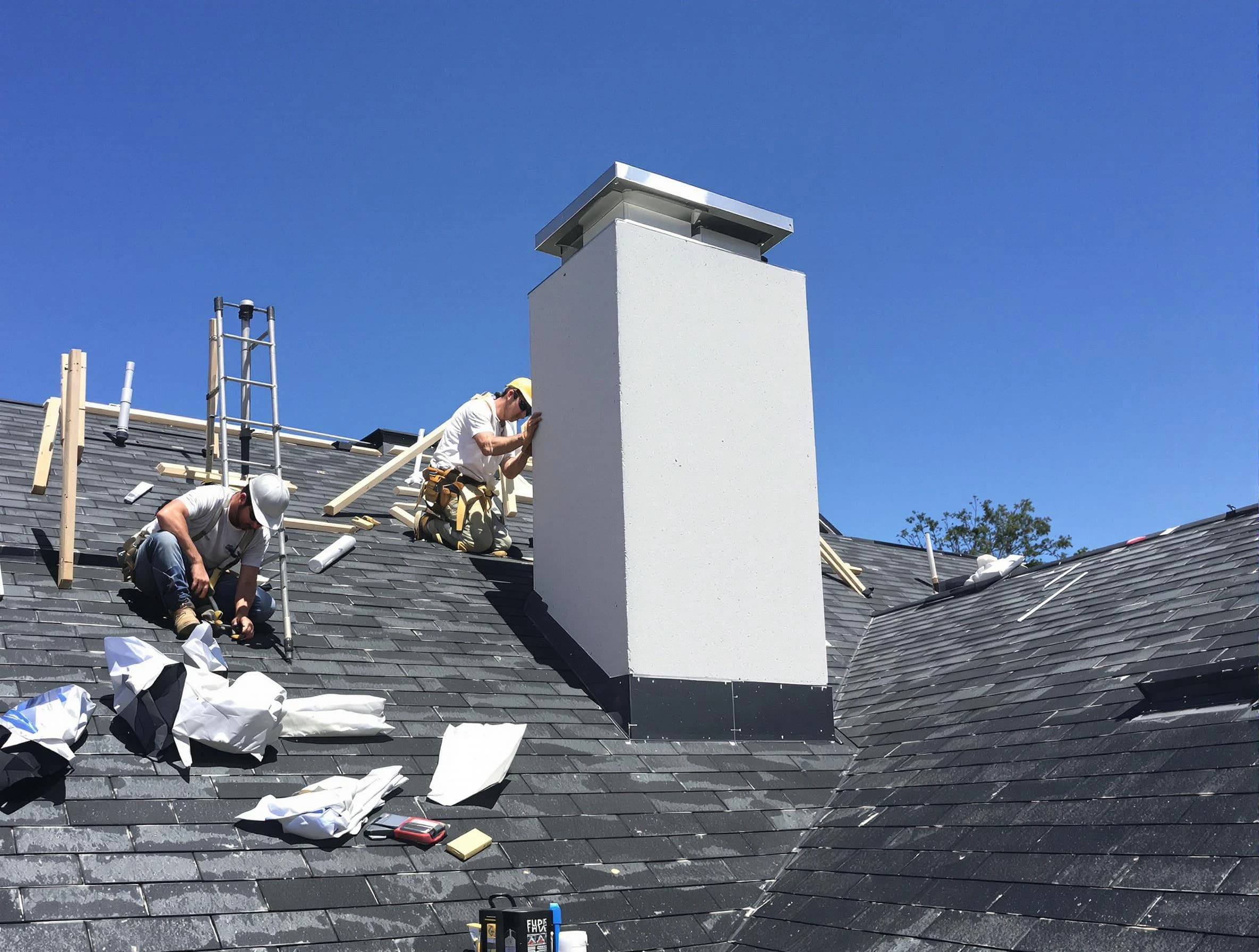 Shaw Heights Chimney Sweep crew installing a new chimney in Shaw Heights, CO