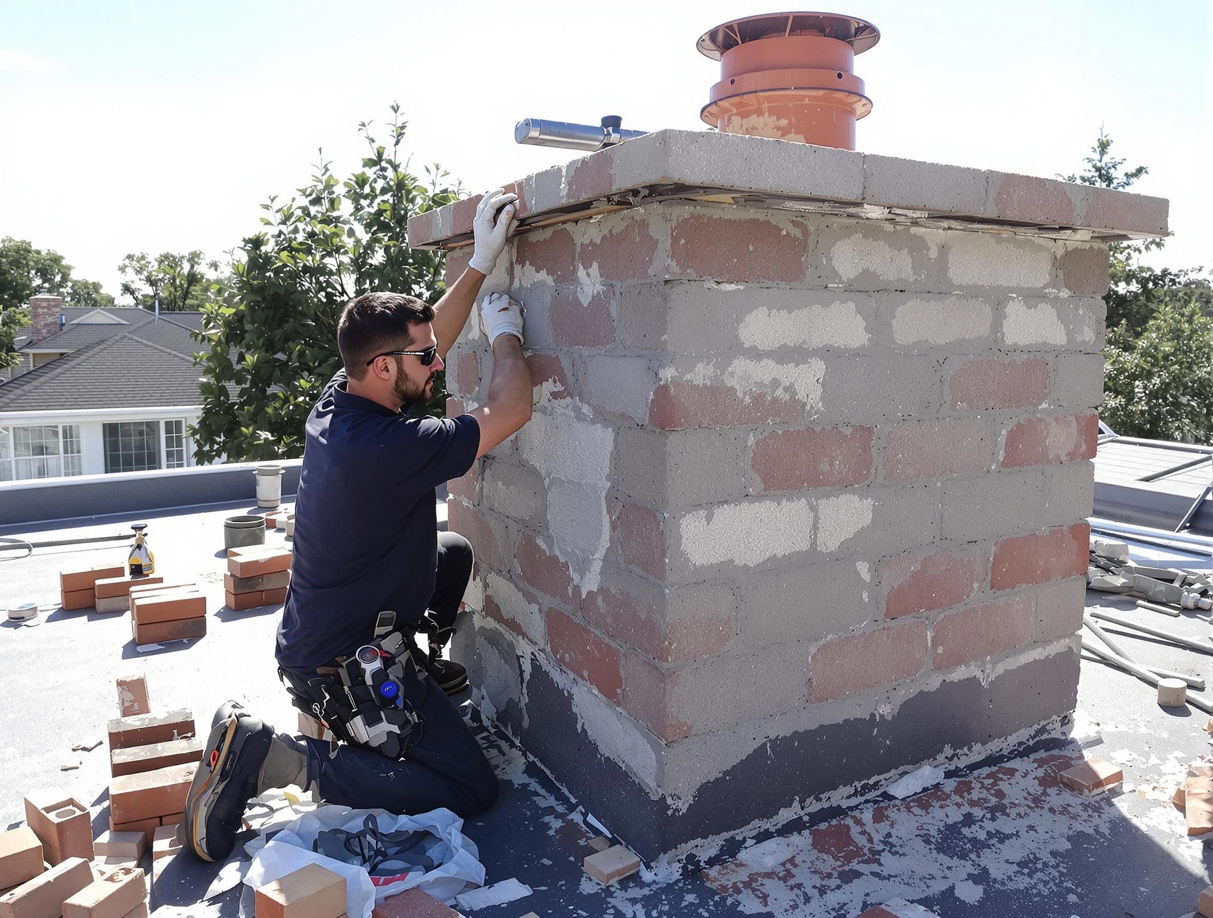 Advanced chimney repair process by Shaw Heights Chimney Sweep in Shaw Heights, CO
