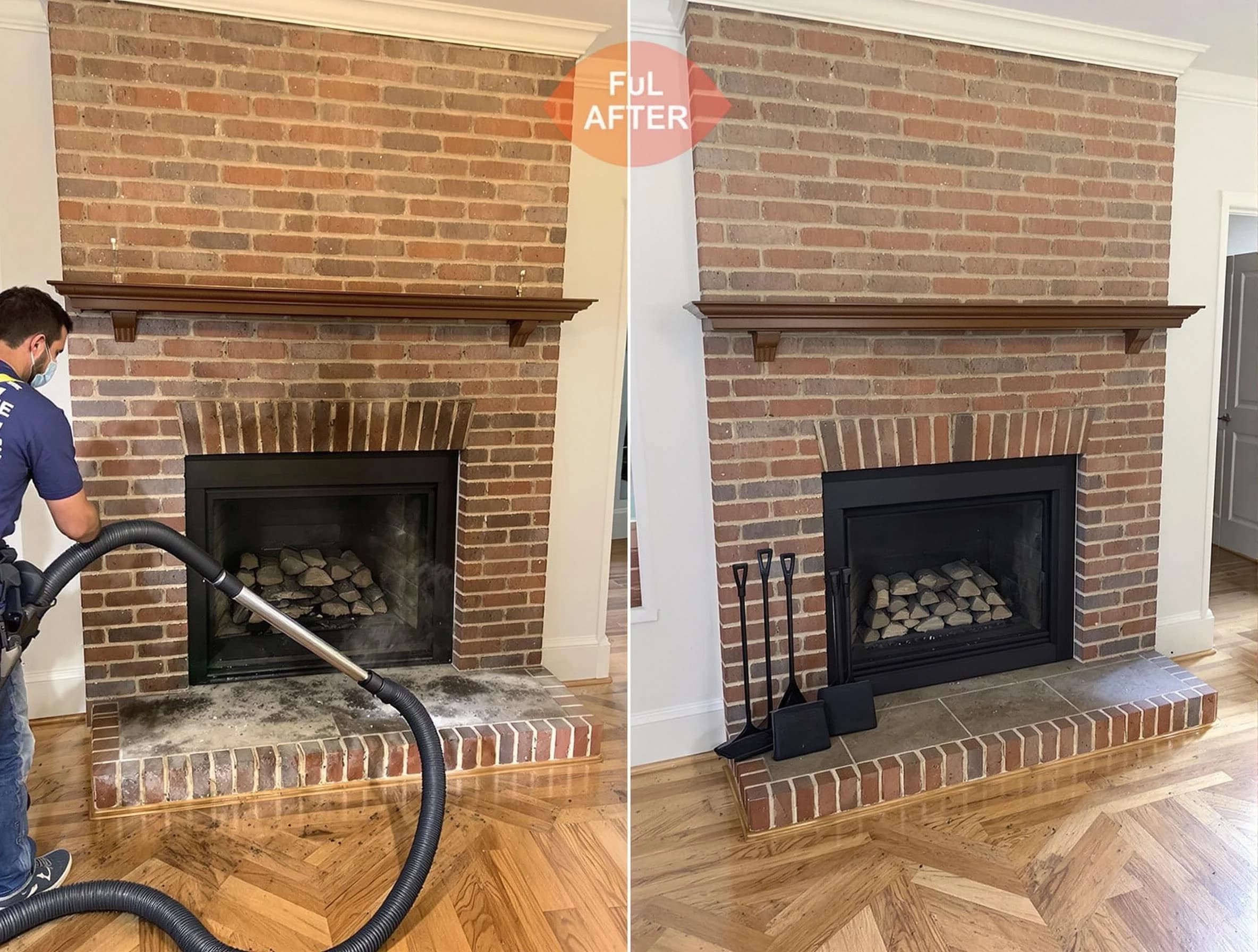 Shaw Heights Chimney Sweep carefully sanitizing a fireplace in Shaw Heights, CO