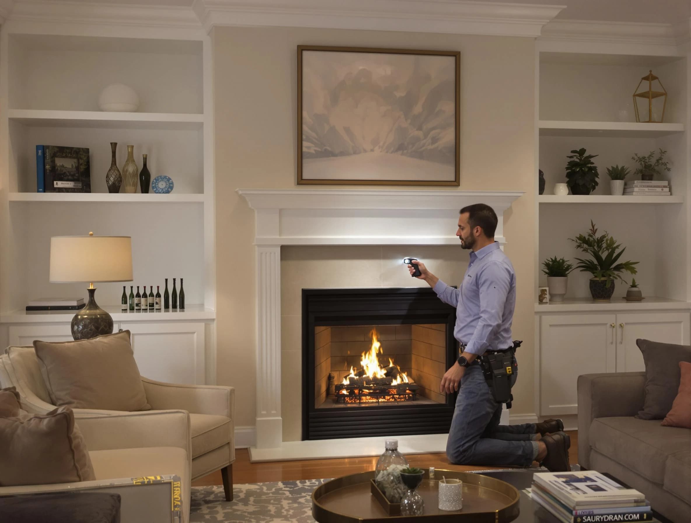 Shaw Heights Chimney Sweep conducting a fireplace safety inspection in Shaw Heights, CO