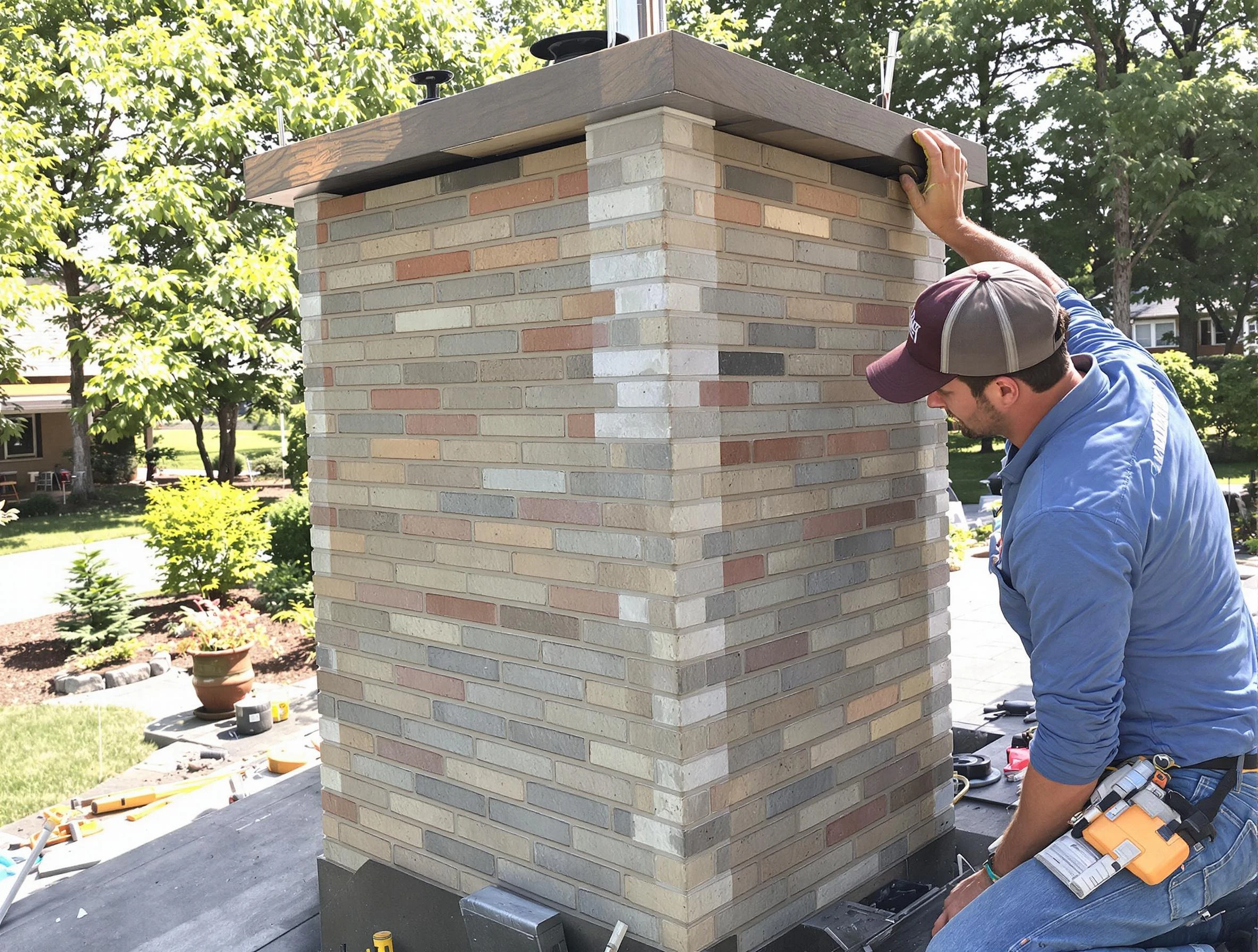 Shaw Heights Chimney Sweep completing a modern chimney remodel in Shaw Heights, CO