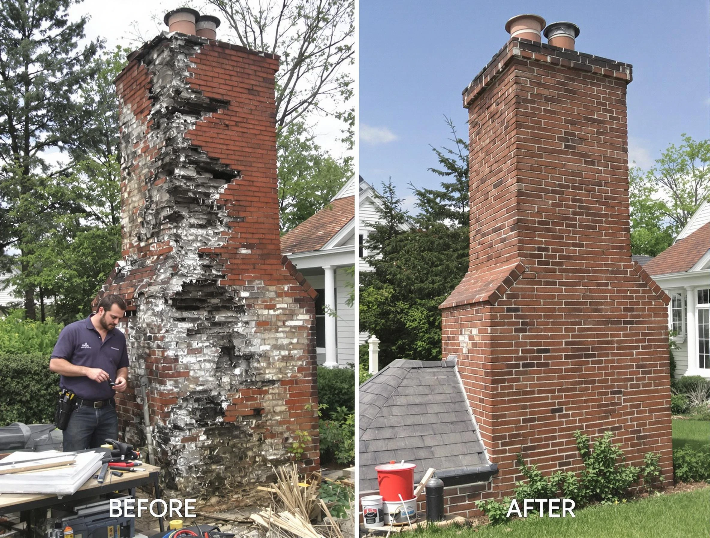 Shaw Heights Chimney Sweep performing a full chimney restoration in Shaw Heights, CO