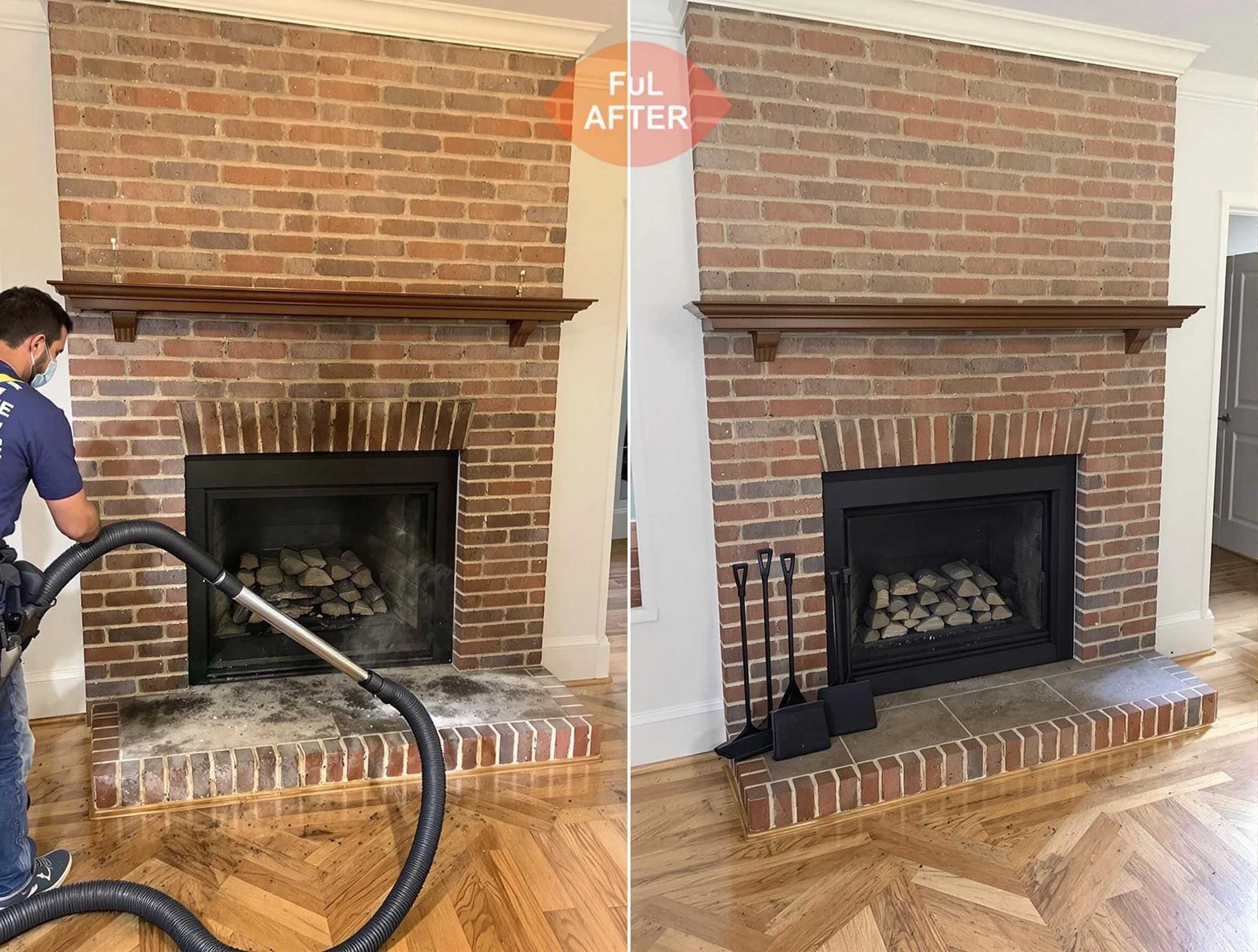 Shaw Heights Chimney Sweep carefully sanitizing a fireplace in Shaw Heights, CO