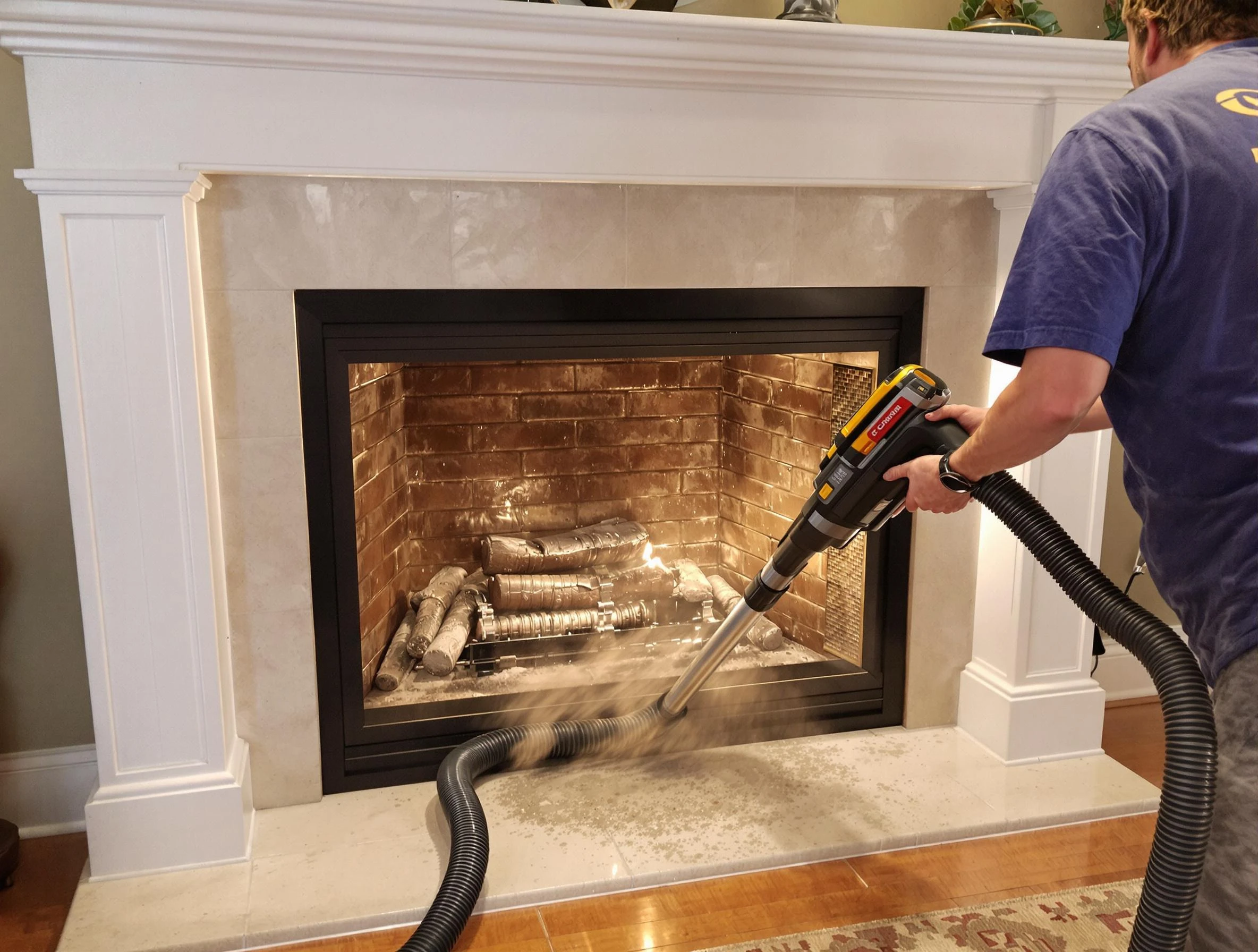 Fireplace cleaning performed by Shaw Heights Chimney Sweep in Shaw Heights, CO