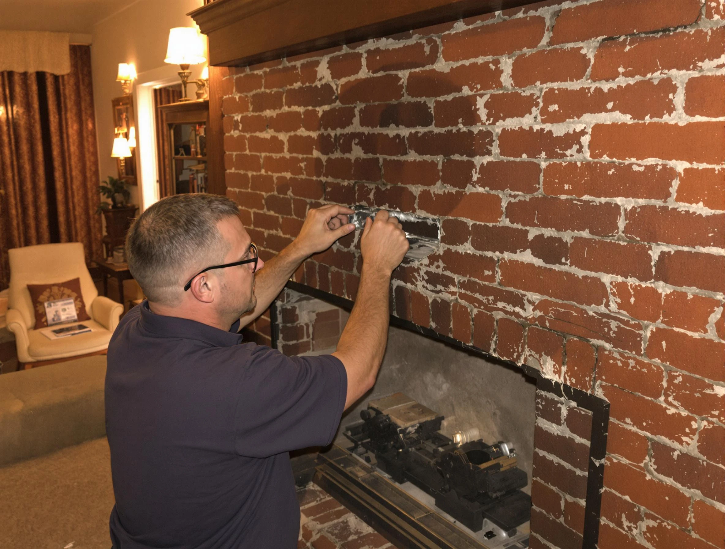 Shaw Heights Chimney Sweep expert fixing a fireplace in Shaw Heights, CO